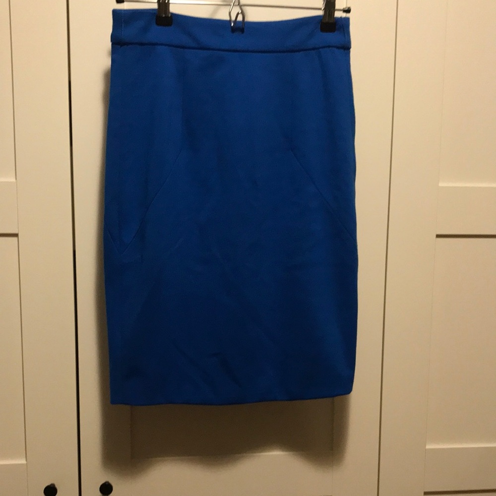 Cobalt Blue Pencil Skirt